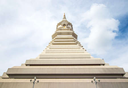 Phasi Charoen district,Bangkok,Thailand on May29,2020:White pagoda namedのeditorial素材