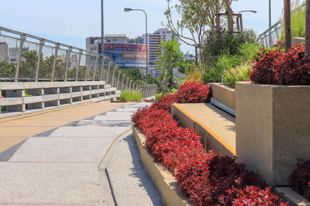 Bangkok,Thailand on July 10,2020:Chao Phraya Sky Park,the new landmark and first public park over the Chao Phraya River,connects King Prajadhipok Park on Phra Nakhon side with the Chaloem Phrakiat Forest Park on Thon Buri side.のeditorial素材