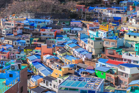 Gamcheon-dong,Saha District,Busan,South Korea on December31,2019:colorful scene of Gamcheon Culture Village."Machu Picchu of Busan"のeditorial素材