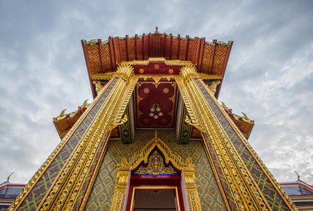 Khet Phra Nakhon, Bangkok,Thailand on January18,2019:Beautiful art and architecture of Wat Ratchabophit Sathitmahasimaram Ratchaworawihan.のeditorial素材