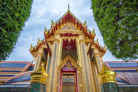 Khet Phra Nakhon, Bangkok,Thailand on January18,2019:Beautiful art and architecture of Wat Ratchabophit Sathitmahasimaram Ratchaworawihan.のeditorial素材