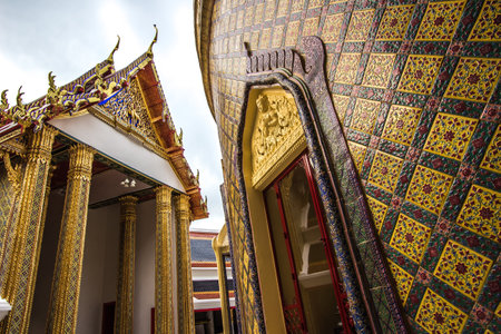 Khet Phra Nakhon, Bangkok,Thailand on January18,2019:Beautiful art and architecture of Wat Ratchabophit Sathitmahasimaram Ratchaworawihan.のeditorial素材