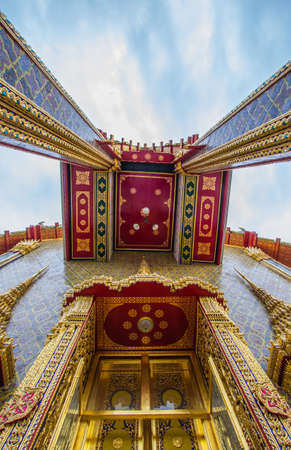 Khet Phra Nakhon, Bangkok,Thailand on January18,2019:Beautiful art and architecture of Wat Ratchabophit Sathitmahasimaram Ratchaworawihan.のeditorial素材