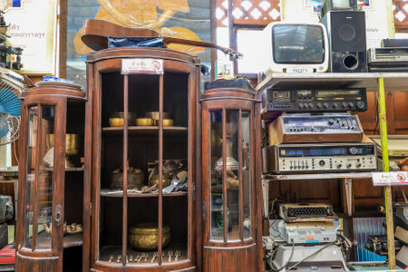 Phasi Charoen,Bangkok,Thailand on June 26,2020:Klong Bang Luang Community museum in which objects of historical,scientific,artistic, or cultural interest are stored and exhibited.のeditorial素材