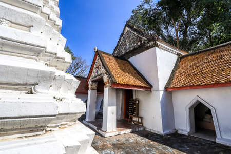 Taling Chan,Bangkok,Thailand on January8,2021:Beautiful art and architecture of the cloister of Champa Temple.のeditorial素材