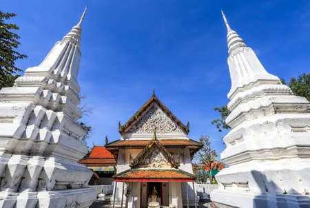 Taling Chan,Bangkok,Thailand on January8,2021:Beautiful art and architecture of the old chapel of Champa Temple.のeditorial素材