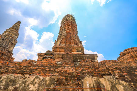 Phra Nakorn Si Ayutthaya,Thailand on July 8,2020:Wat Phra Ram in Ayutthaya Historical Park,a UNESCO World Heritage Site.のeditorial素材