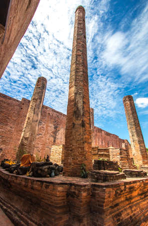 Phra Nakorn Si Ayutthaya,Thailand on May 27,2020:Ubosot(ordination hall) of Wat Maheyong in Ayutthaya Historical Site.のeditorial素材