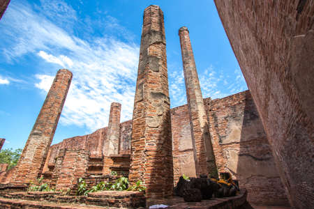 Phra Nakorn Si Ayutthaya,Thailand on May 27,2020:Ubosot(ordination hall) of Wat Maheyong in Ayutthaya Historical Site.のeditorial素材