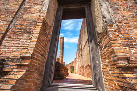 Phra Nakorn Si Ayutthaya,Thailand on May 27,2020:Ubosot(ordination hall) of Wat Maheyong in Ayutthaya Historical Site.のeditorial素材
