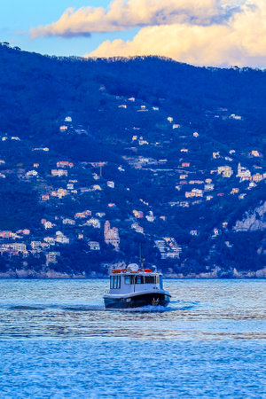 Portofino,Genoa,Italy on April3,2023:Beautiful view of Marina di Portofino.のeditorial素材