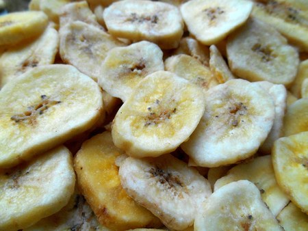 Dried bananas の写真素材