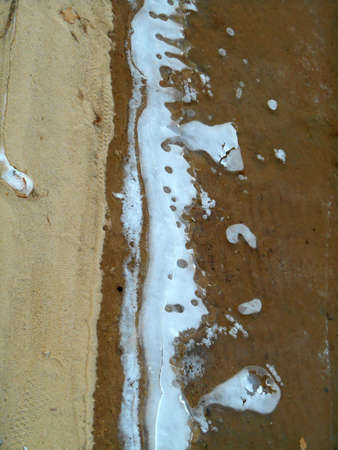 Icy lake shore beautiful fragment