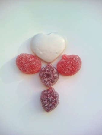 Sweets on a white 