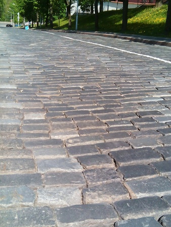 Paving stone in the Minsk cityの素材