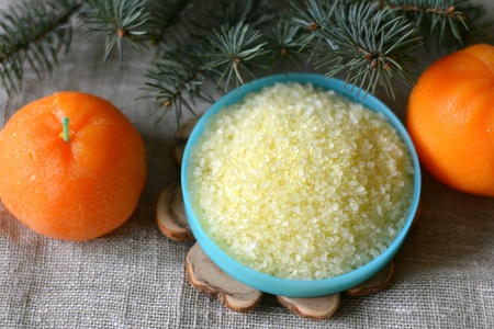 Spa sea salt bath and candles tangerinesの素材