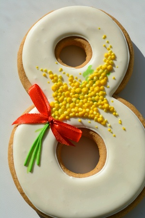 8 March gingerbread white backgroundの素材