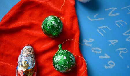 Happy New Year decor blue backgroundの素材