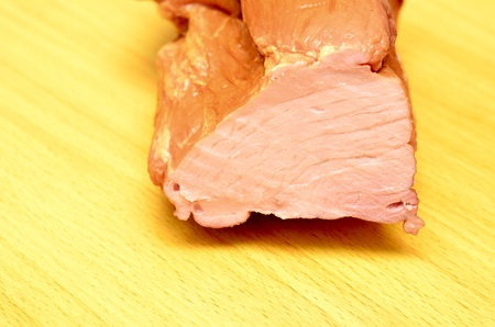 sliced smoked brisket meat close-upの写真素材