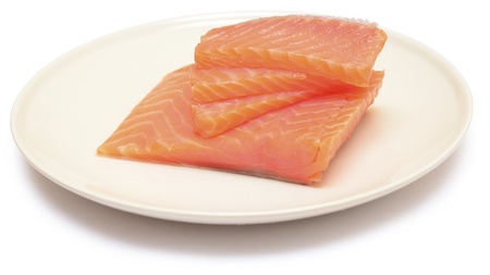 red fish close-up insulated on white backgroundの写真素材