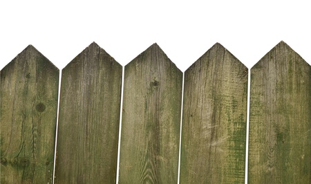 old fence isolated on white