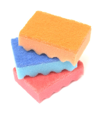 sponges isolated on white backgroundの写真素材