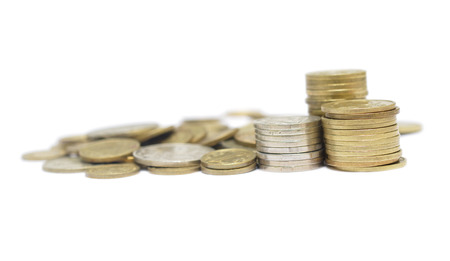 Money isolated on white backgroundの写真素材