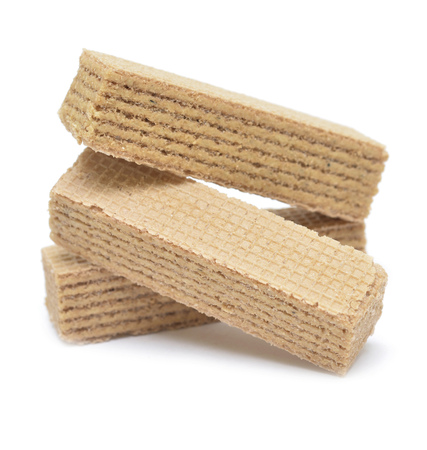 Wafer biscuit isolated on white backgroundの写真素材