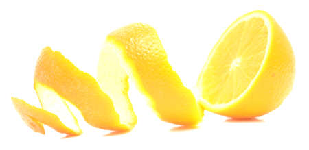 Lemon isolated on white の写真素材