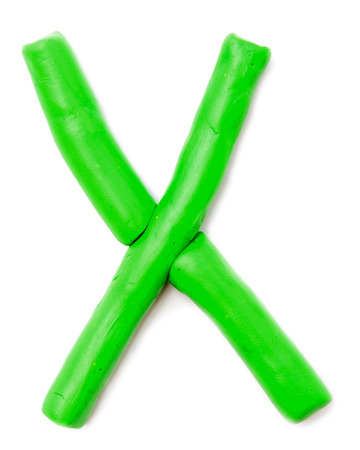 letter from plasticine on whiteの写真素材