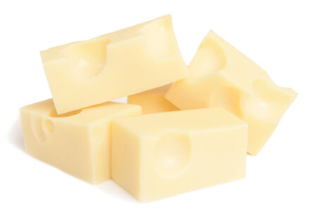 cheese isolated on white backgroundの写真素材