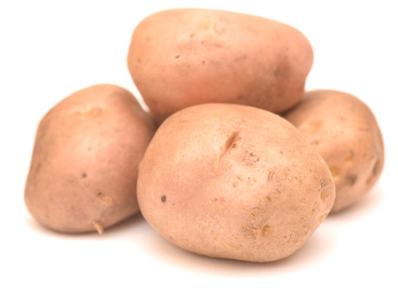potatoes isolated on a white backgroundの写真素材