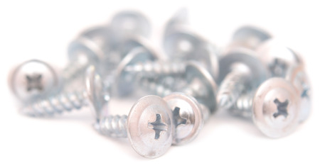 screws isolated on white backgroundの写真素材