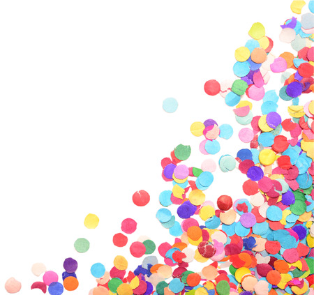confetti isolated on white backgroundの写真素材