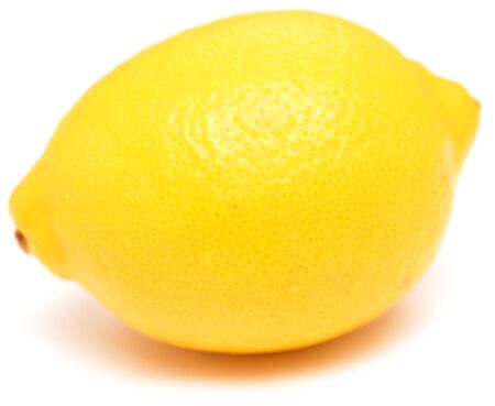 Lemon isolated on white backgroundの写真素材