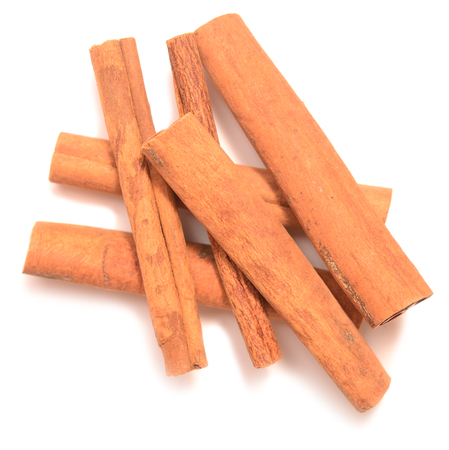 cinnamon isolated on white backgroundの写真素材