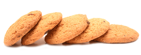 oatmeal cookies isolated on white background