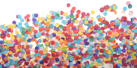 confetti isolated on white backgroundの写真素材