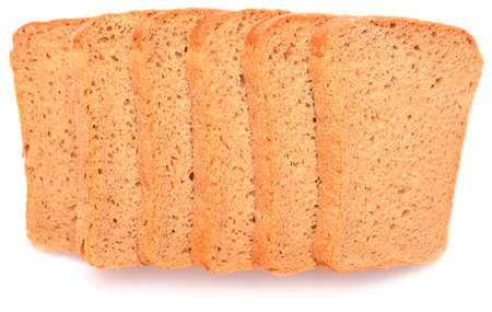 rye bread isolated on white background
