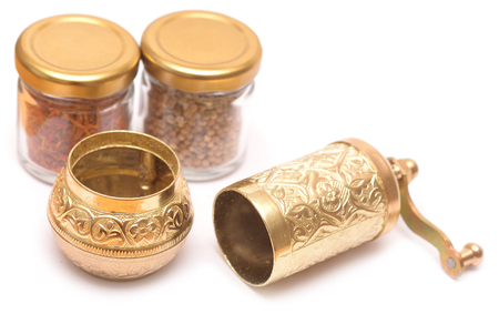 spice mill isolated on a white backgroundの写真素材