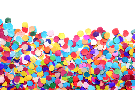 confetti isolated on white backgroundの写真素材