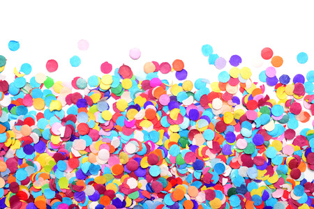confetti isolated on white backgroundの写真素材