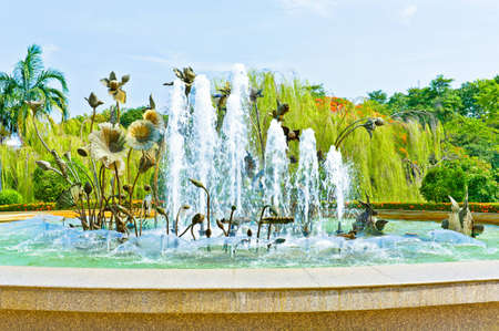 Exciteting fountainの写真素材
