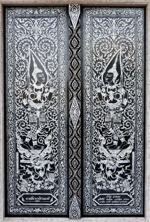 Thai painting in templeの写真素材