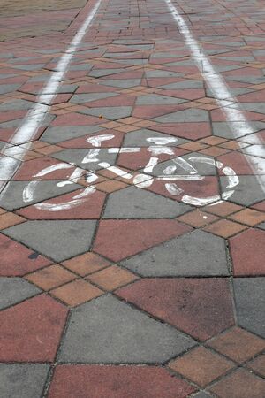 This is Bicycle Way signの写真素材