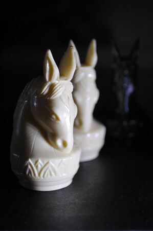 This is Thai Chess in black isolatedの写真素材