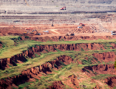 Work in the mines ,Large mining in northern Thailand.