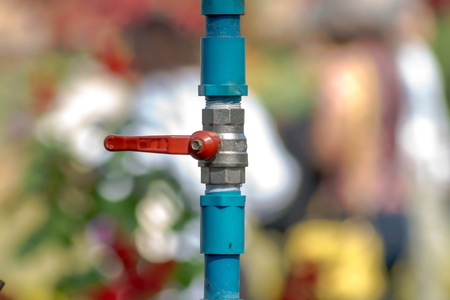 Closed up pipe water have valve control waterの写真素材