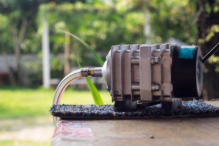 Closed up Water Pump Couplings , copy space