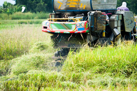 Harvesting machine in country of THailand